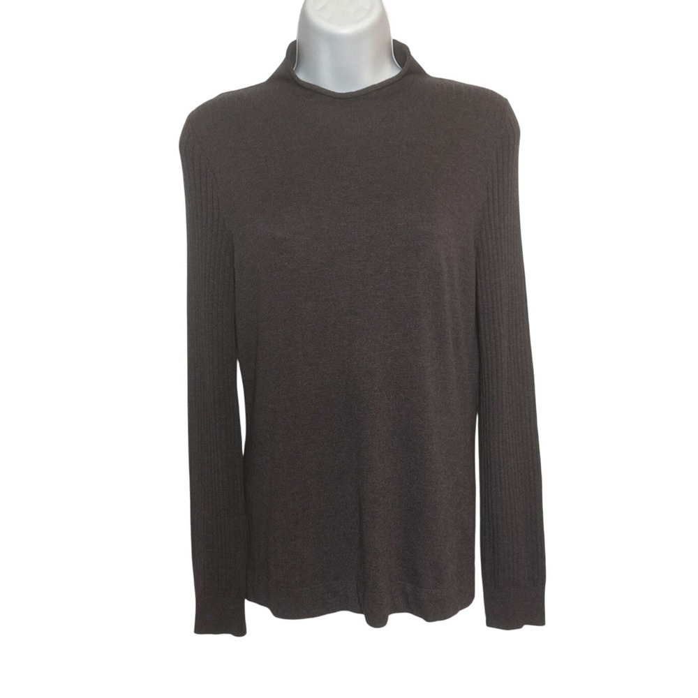 Etcetera Womens Small Purple Roll Neck Pullover‎ Sweater Preppy Quiet Luxury